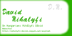 david mihalyfi business card